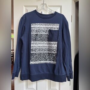 On the Byas Navy Graphic Sweatshirt